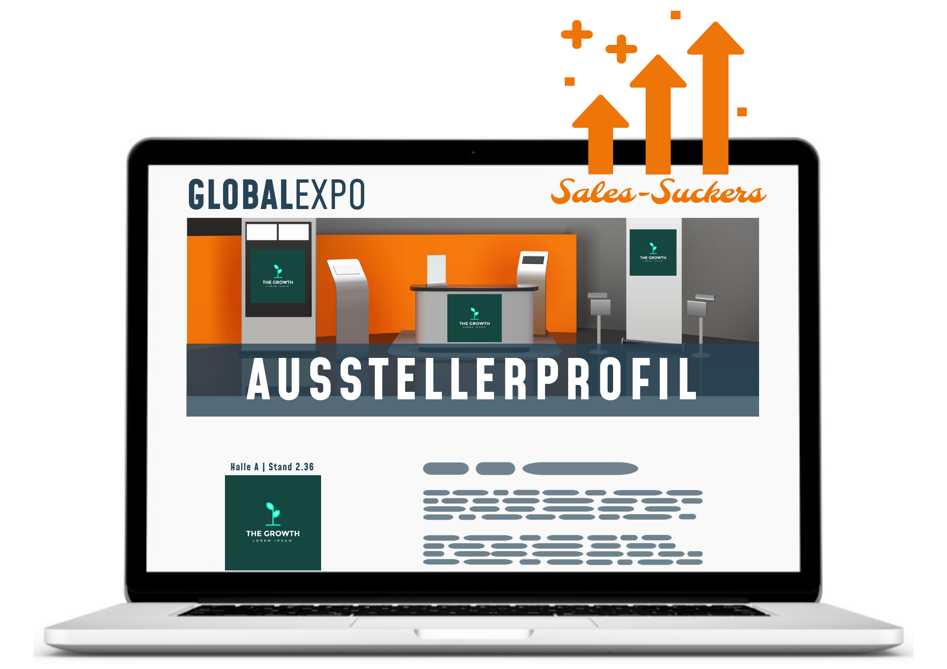 Ausstellerprofil upgrade mit Sales-Suckers Leaderkennung